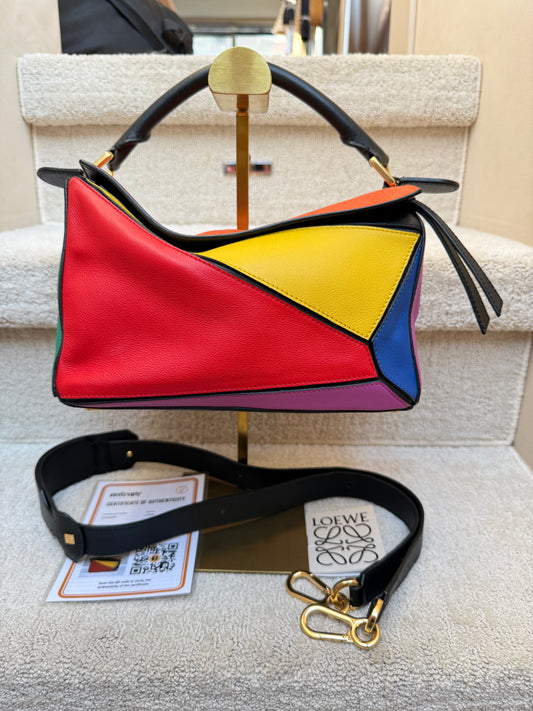 Loewe puzzle bag small multicolor authentic preowned from purseonalshopper