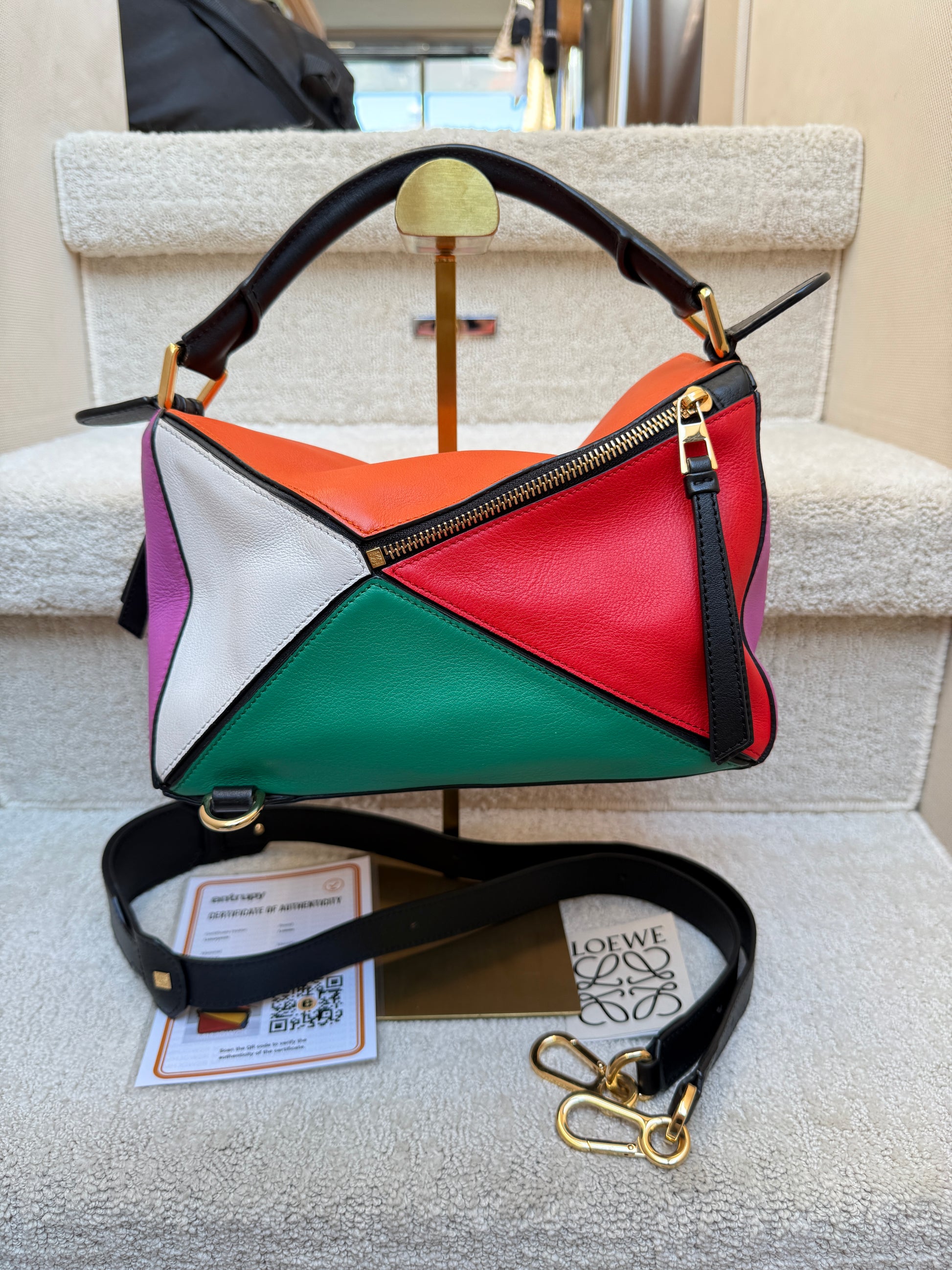 Loewe puzzle handbag in leather multicolor resale