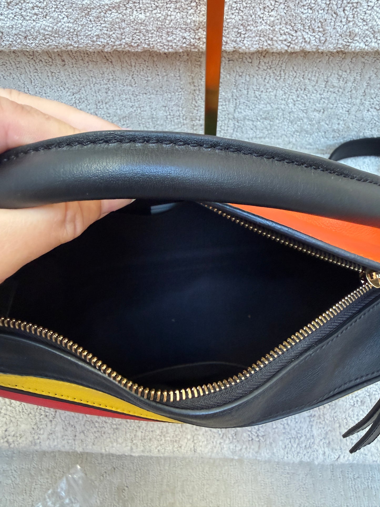 Loewe puzzle bag size small crossbody and shoulder bag in bright multi-colors used in excellent condition
