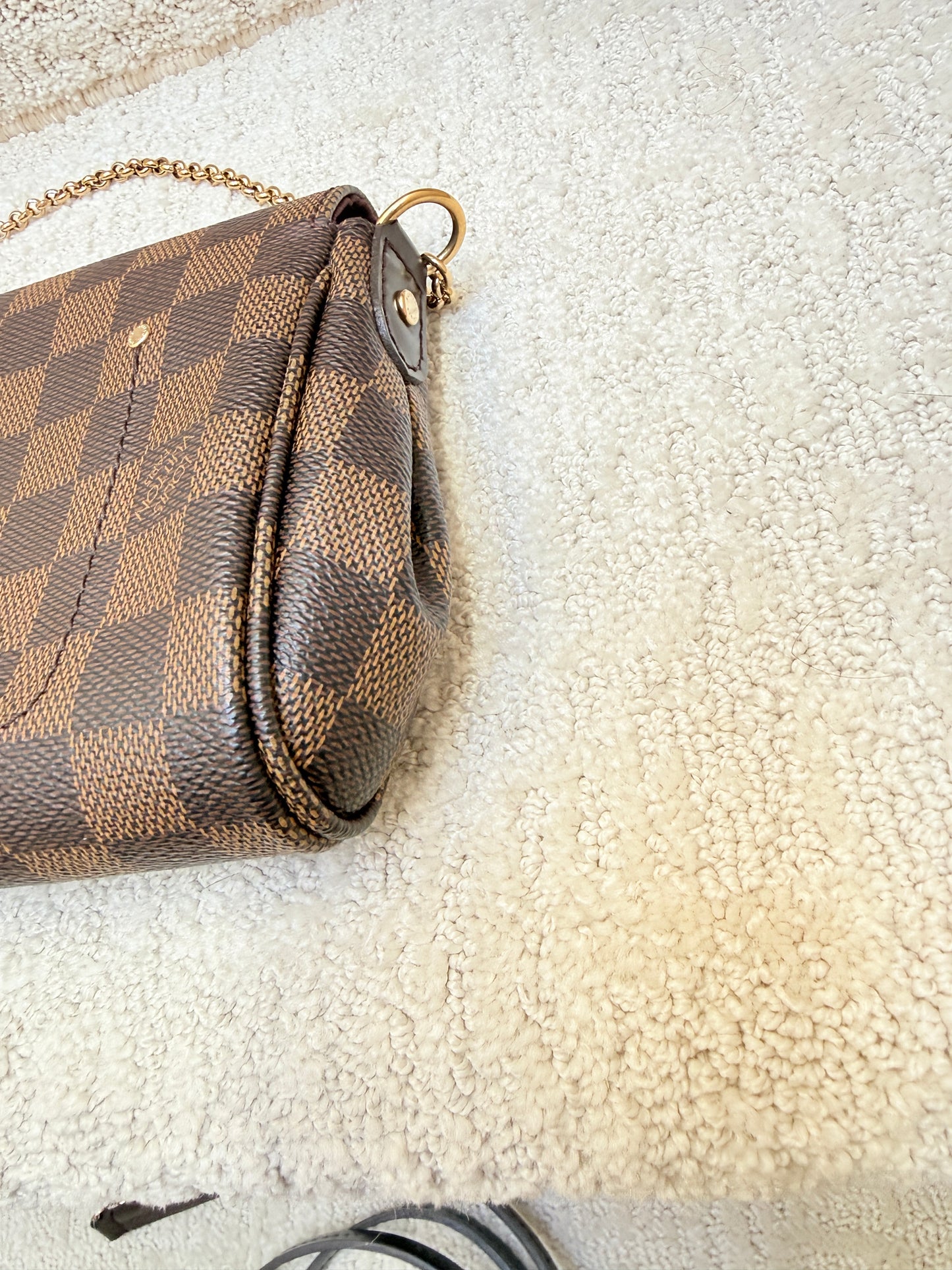 Louis Vuitton Favorite Handbag in Damier Ebene Coated Canvas