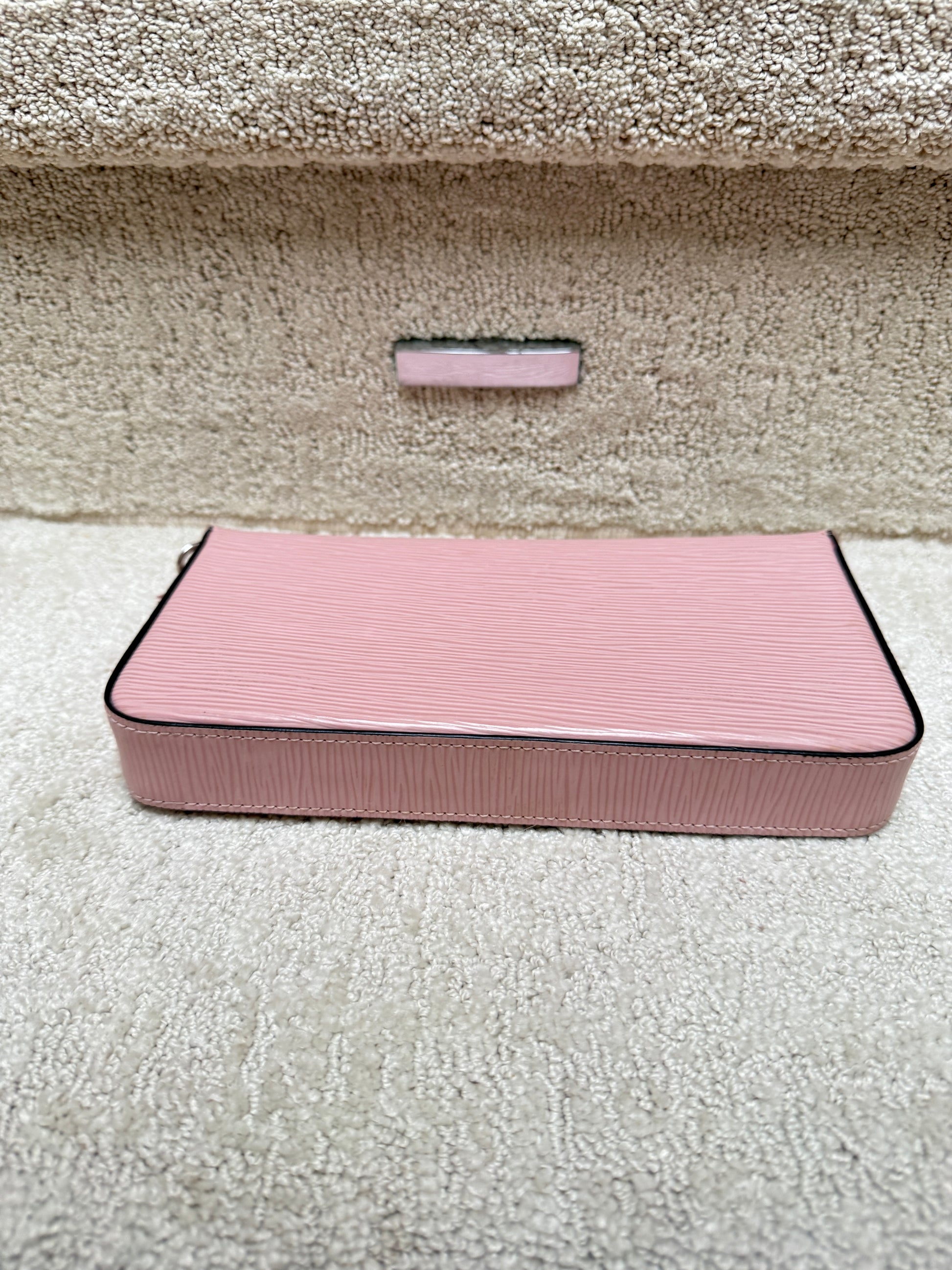 Bottom of louis vuitton pochette felicie in pink epi leather preloved