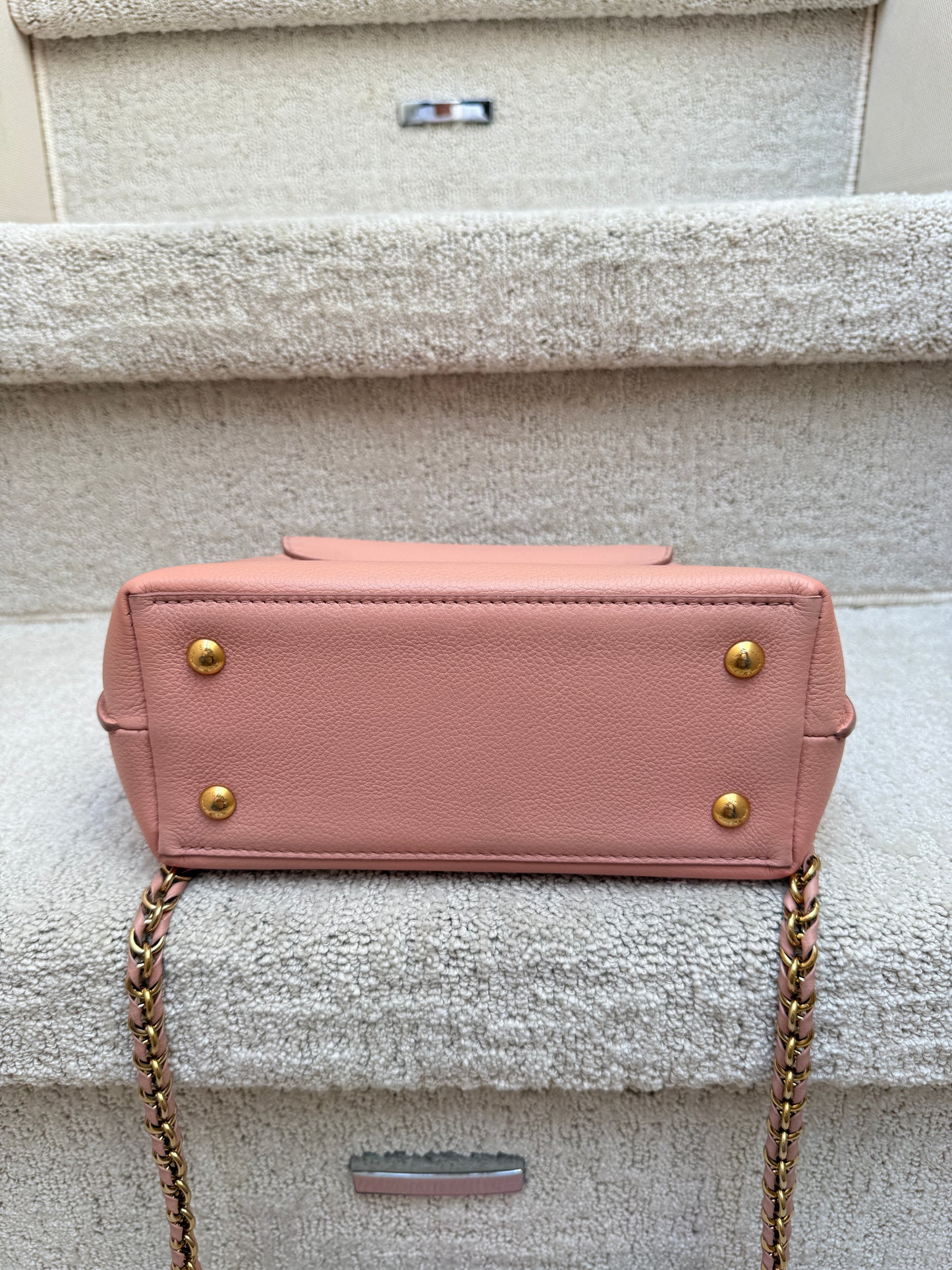 Louis Vuitton Calfskin Lockme Ever BB Pink