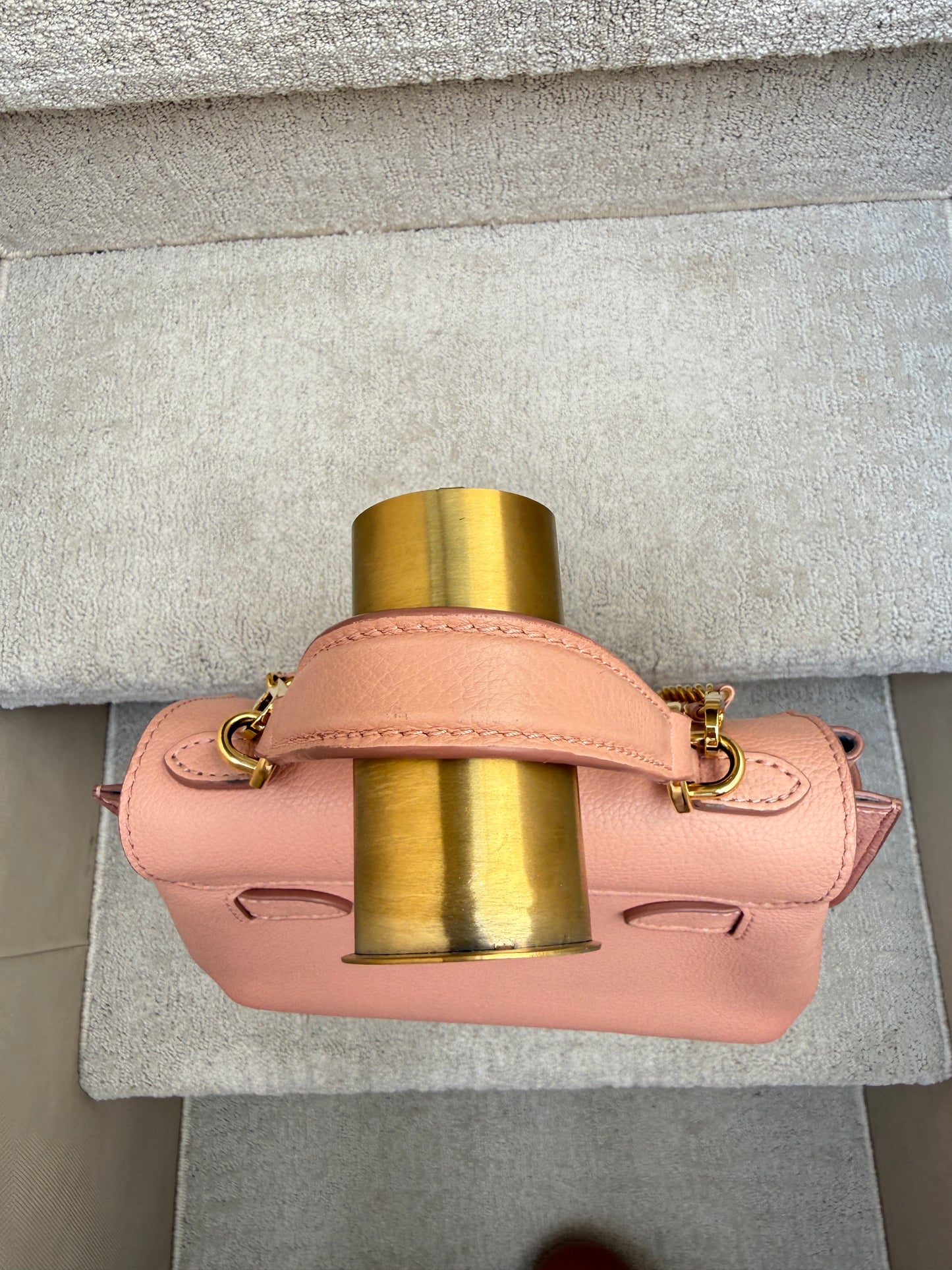 Louis Vuitton Calfskin Lockme Ever BB Pink