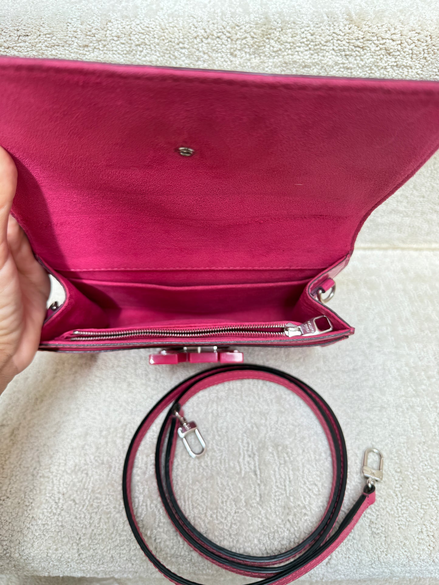 Louis Vuitton Louise Handbag in Hot Pink Epi Leather