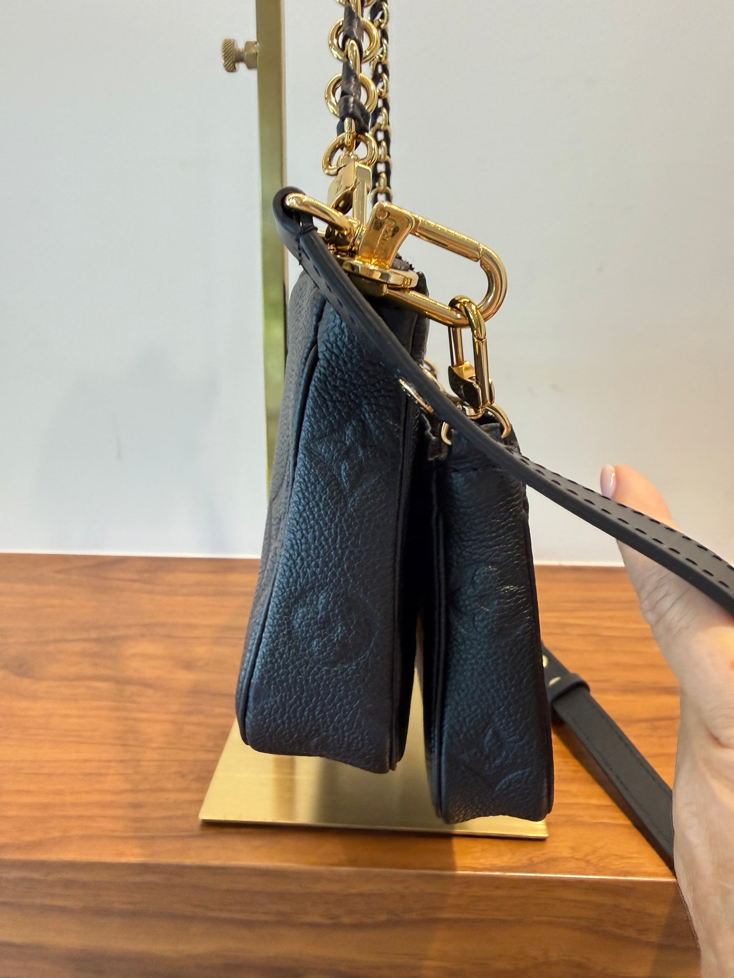 Louis Vuitton Empreinte Monogram Giant Multi Pochette Accessories Black Pre-Owned